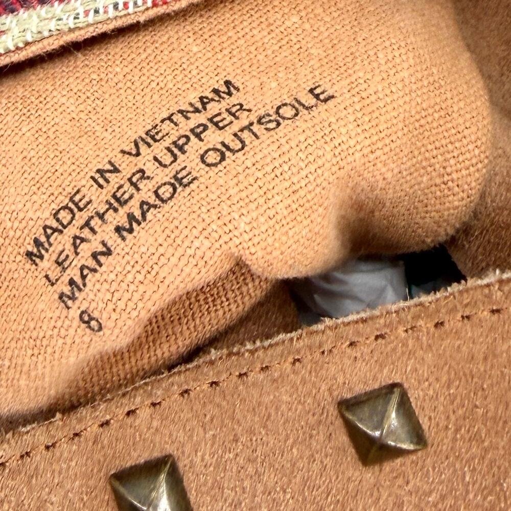 The Sak Tan Genuine Suede Aztec Southwestern Crochet Boots - Picture 10 of 11